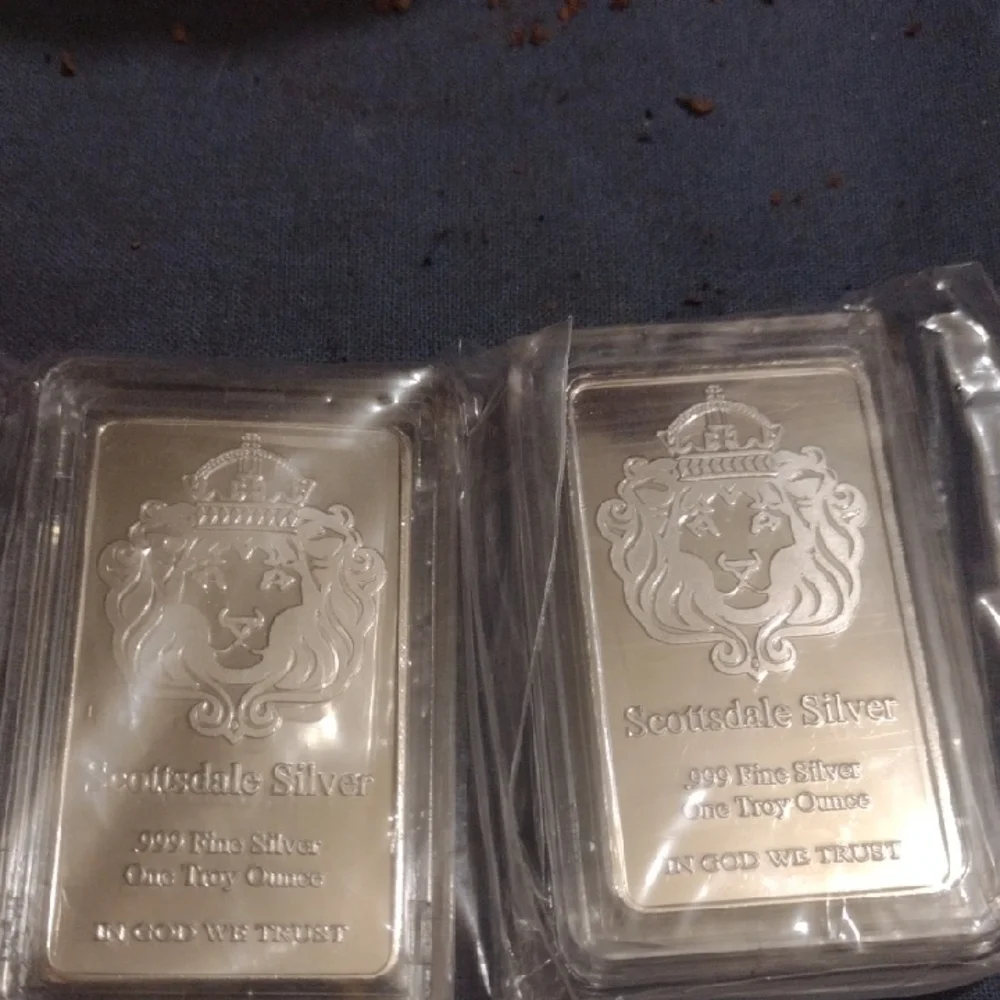 Scottsdale Silver Metal Minted Bars(2) - Picture 1 of 3